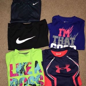 6 dri fit shirts - 2 long sleeve